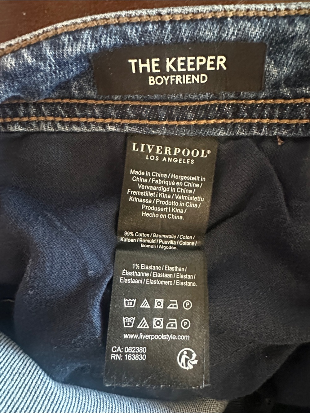 Liverpool Faded Wash The Keeper Boyfriend Jeans - Picture 8 of 10